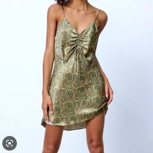 Zara Green Paisley Dress
